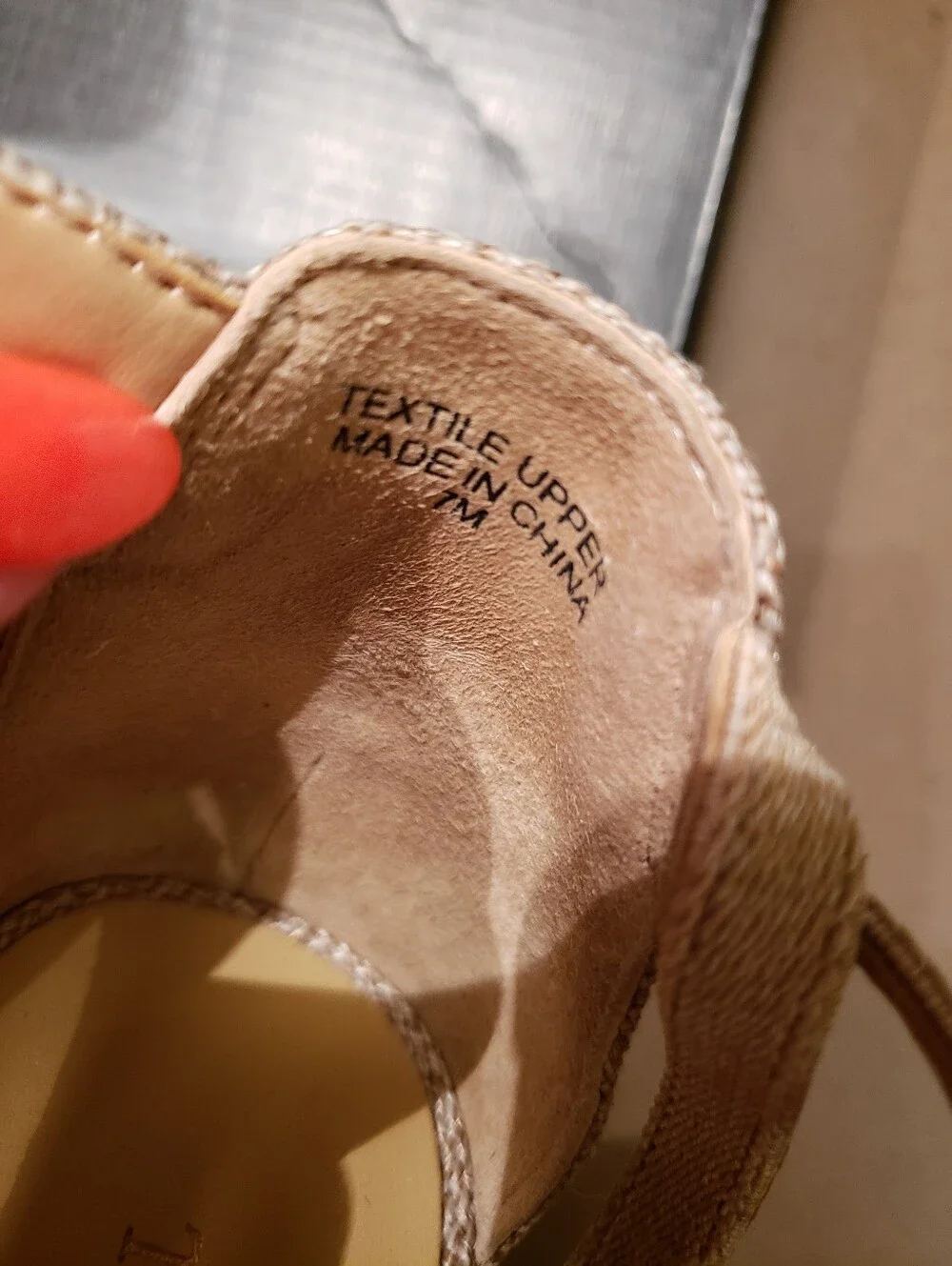 Natural Strappy Wedge Shoes